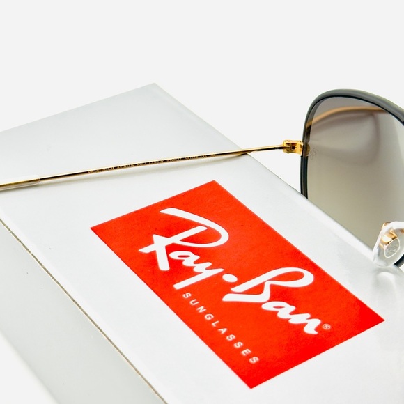 Ray-Ban Aviator Full Color Legend Sunglasses RB3025JM Black&Gold with Gray Lens main image 7